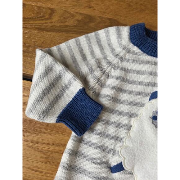 Kite Organic Cotton Striped Sheep Romper - Picture 4 of 8